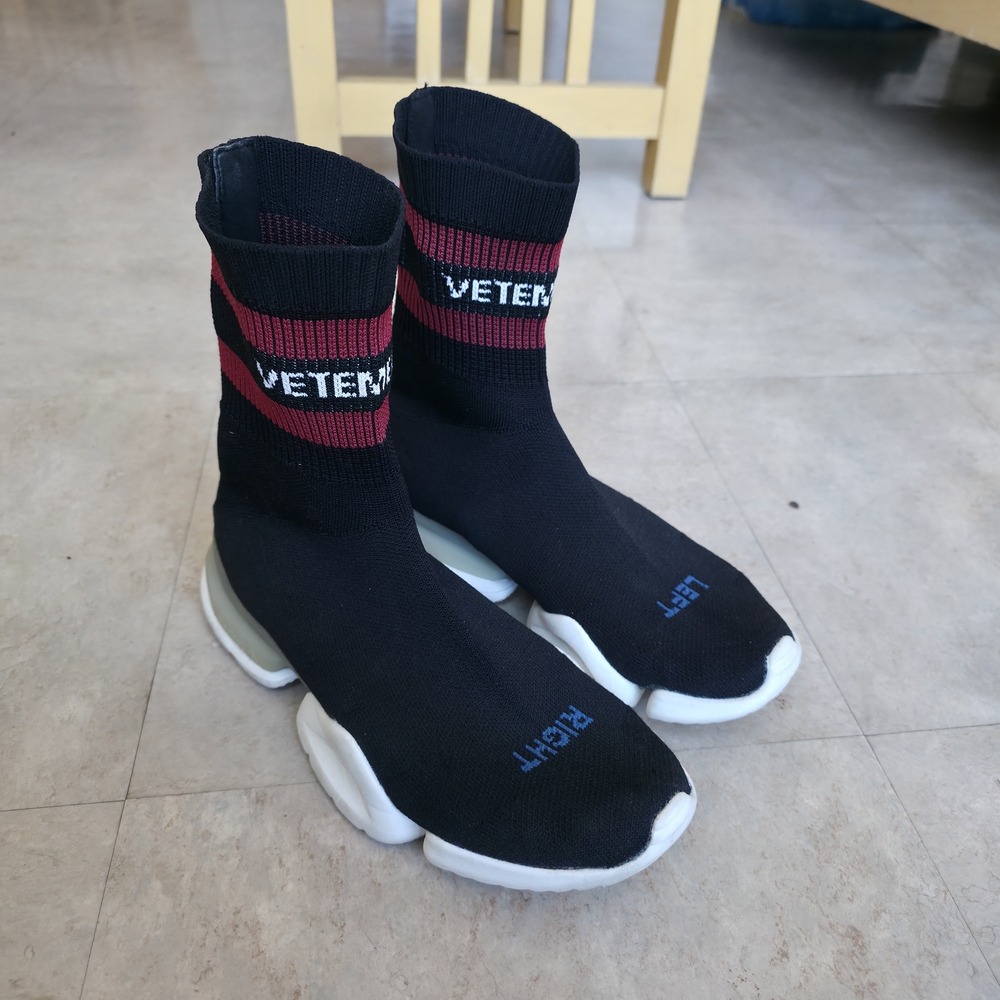 Vetements X Reebok Black Sock Runner Sneakers